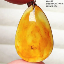 Load image into Gallery viewer, Natural Baltic Amber Teardrop Pendant – Premium Genuine Yellow Amber Necklace Gift