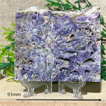 Load image into Gallery viewer, Druzy Sphalerite Crystal Slab Display – Natural Mineral Specimen Slice with Stand for Collection &amp; Home Decor
