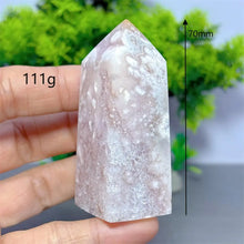 Load image into Gallery viewer, 1PC Natural Pink Flower Agate Obelisk for Healing