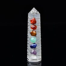 Load image into Gallery viewer, 1PC Natural Selenite Point Seven Chakras Healing Obelisk