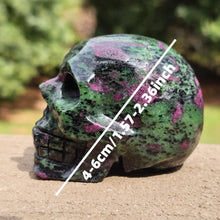 Load image into Gallery viewer, Natural Green Epidote and Zoisite Skull Carving Home Decor