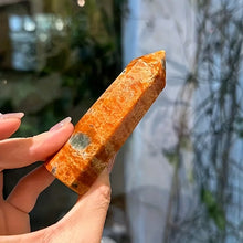 Load image into Gallery viewer, 1PC Unique Blue Apatite Combined with Sunstone Obelisk for Healing