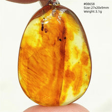 Load image into Gallery viewer, Natural Baltic Amber Teardrop Pendant – Premium Genuine Yellow Amber Necklace Gift
