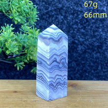 Load image into Gallery viewer, Rare Natural Striped Calcite And Agate Symbiont Crystal Obelisk