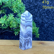 Load image into Gallery viewer, Rare Natural Striped Calcite And Agate Symbiont Crystal Obelisk