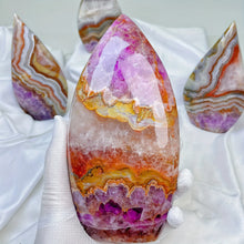 Load image into Gallery viewer, Natural Amethyst Agate Free Form Crystal Home Decor