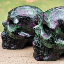 Load image into Gallery viewer, Natural Green Epidote and Zoisite Skull Carving Home Decor