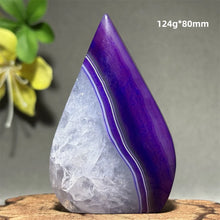 Load image into Gallery viewer, 1PC Natural Mineral Purple Agate Crystal Free Form Torch Home Decor