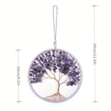 Load image into Gallery viewer, 1PC Tree of Life Crystal Wall Hanging Pendant Natural Stones Amethyst Lapis Lazuli Citrine Rose Quartz