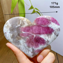 Load image into Gallery viewer, High Quality Natural Pink Tourmaline Smoky Quartz Lepidolite Crystal Heart