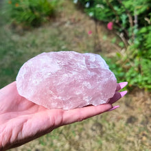 Load image into Gallery viewer, 1PC Large Natural Uncut Rose Quartz Crystal Specimen Palm Sized for Healing