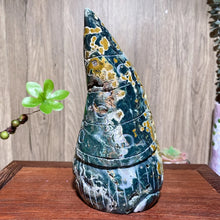 Load image into Gallery viewer, Natural Ocean Jasper Gnome Carving – Hand Carved Crystal Gemstone Figurine for Collection &amp; Home Decor