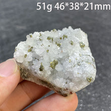 Load image into Gallery viewer, Natural White Clear Quartz Cluster with Pyrite Raw Mineral Specimen for Home Decor