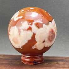 Load image into Gallery viewer, Natural Red Cherry Blossom Agate Sphere for Healing