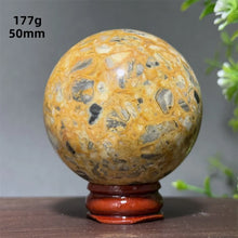 Load image into Gallery viewer, Natural Crazy Agate Crystal Sphere – Gemstone Meditation Ball with Display Base for Collection &amp; Home Decor