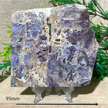 Load image into Gallery viewer, Druzy Sphalerite Crystal Slab Display – Natural Mineral Specimen Slice with Stand for Collection &amp; Home Decor