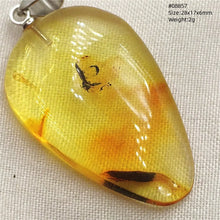 Load image into Gallery viewer, Natural Baltic Amber Teardrop Pendant – Premium Genuine Yellow Amber Necklace Gift