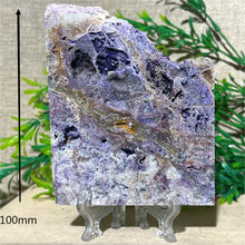 Load image into Gallery viewer, Druzy Sphalerite Crystal Slab Display – Natural Mineral Specimen Slice with Stand for Collection &amp; Home Decor