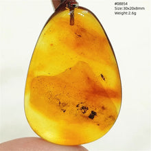Load image into Gallery viewer, Natural Baltic Amber Teardrop Pendant – Premium Genuine Yellow Amber Necklace Gift