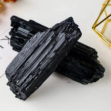 Load image into Gallery viewer, Large Natural Black Tourmaline Raw Stone Unpolished Unique Mineral Specimen for Healing