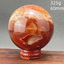 Load image into Gallery viewer, Natural Red Cherry Blossom Agate Sphere for Healing