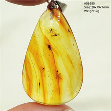 Load image into Gallery viewer, Natural Baltic Amber Teardrop Pendant – Premium Genuine Yellow Amber Necklace Gift