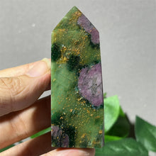 Load image into Gallery viewer, 1PC Natural Ruby Zoisite Emerald Mineral Obelisk for Healing