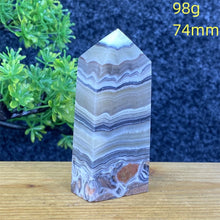 Load image into Gallery viewer, Rare Natural Striped Calcite And Agate Symbiont Crystal Obelisk