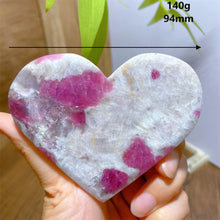 Load image into Gallery viewer, High Quality Natural Pink Tourmaline Smoky Quartz Lepidolite Crystal Heart