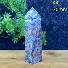 Load image into Gallery viewer, Rare Natural Striped Calcite And Agate Symbiont Crystal Obelisk