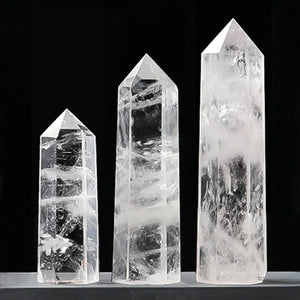 Natural Crystal Wand – Hexagonal Point Stone – Multiple Variants – Healing, Crafts, Home Decor, Gift