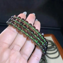 Load image into Gallery viewer, 1PC Natural Moldavite Crystal Beaded Meteorite Bracelet 8mm Beads