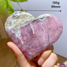 Load image into Gallery viewer, High Quality Natural Pink Tourmaline Smoky Quartz Lepidolite Crystal Heart