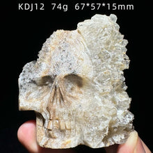 Load image into Gallery viewer, Natural Clear Quartz Skull Carving Mineral Specimen Unpolished Cluster