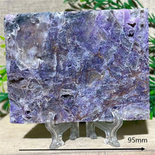 Load image into Gallery viewer, Druzy Sphalerite Crystal Slab Display – Natural Mineral Specimen Slice with Stand for Collection &amp; Home Decor