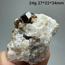 Load image into Gallery viewer, 1PC Natural Dark Brown Andradite Garnet Cluster Raw Crystal Mineral Specimen Home Decor
