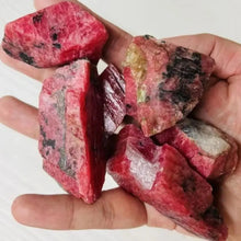 Load image into Gallery viewer, Natural Rhodonite Crystal Specimen – Pink &amp; Black Mineral Stone for Collection &amp; Home Decor