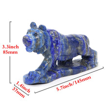 Load image into Gallery viewer, 5.7" Natural Lapis Lazuli Tiger Statue for Healing