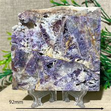 Load image into Gallery viewer, Druzy Sphalerite Crystal Slab Display – Natural Mineral Specimen Slice with Stand for Collection &amp; Home Decor