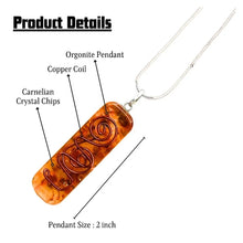 Load image into Gallery viewer, Carnelian Orgonite Pendant – Handmade Crystal Orgone Gemstone Necklace for Energy, Meditation &amp; Spiritual Healing