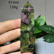 Load image into Gallery viewer, 1PC Natural Ruby Zoisite Emerald Mineral Obelisk for Healing
