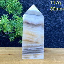 Load image into Gallery viewer, Rare Natural Striped Calcite And Agate Symbiont Crystal Obelisk