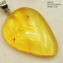 Load image into Gallery viewer, Natural Baltic Amber Teardrop Pendant – Premium Genuine Yellow Amber Necklace Gift