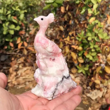 Load image into Gallery viewer, 1PC Natural Pink Opal Peacock Carving Home Decor