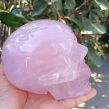 Load image into Gallery viewer, Natural Rose Quartz Crystal Skull Carving