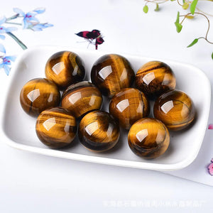 30mm Polished Crystal Spheres – Multiple Stone Options – Wooden Base Sold Separately