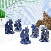 Load image into Gallery viewer, 1PC Natural Blue Sodalite Pterosaur Dragon Carving