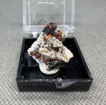 Load image into Gallery viewer, Natural Florescent Hyalite and Garnet Symbiosis Mineral Specimen