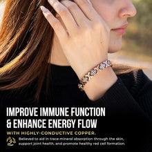 Load image into Gallery viewer, Pure Copper Magnetic Bracelet for Women with Lucky Clover Design