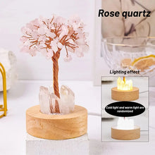 Load image into Gallery viewer, 1PC Natural Crystal Chip Tree Lamp Crystal Base USB Port